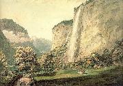 Pars, William The Valley of Lauterbrunnen and the Staubbach china oil painting reproduction